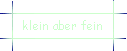 klein aber fein