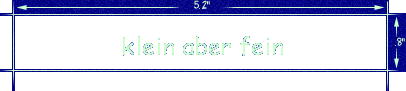 klein aber fein